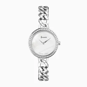 Accurist Ladies Silver Stainless Steel Chain Bracelet Watch