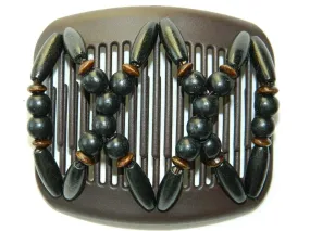 African Butterfly Hair Comb - Beada Brown 37