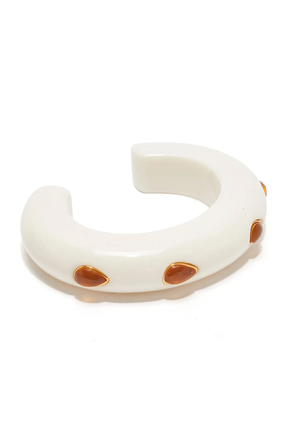 Alabaster Amber Ridge Cuff Bracelet