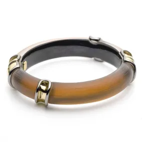 Alexis Bittar Two Tone Sectioned Hinge Bracelet