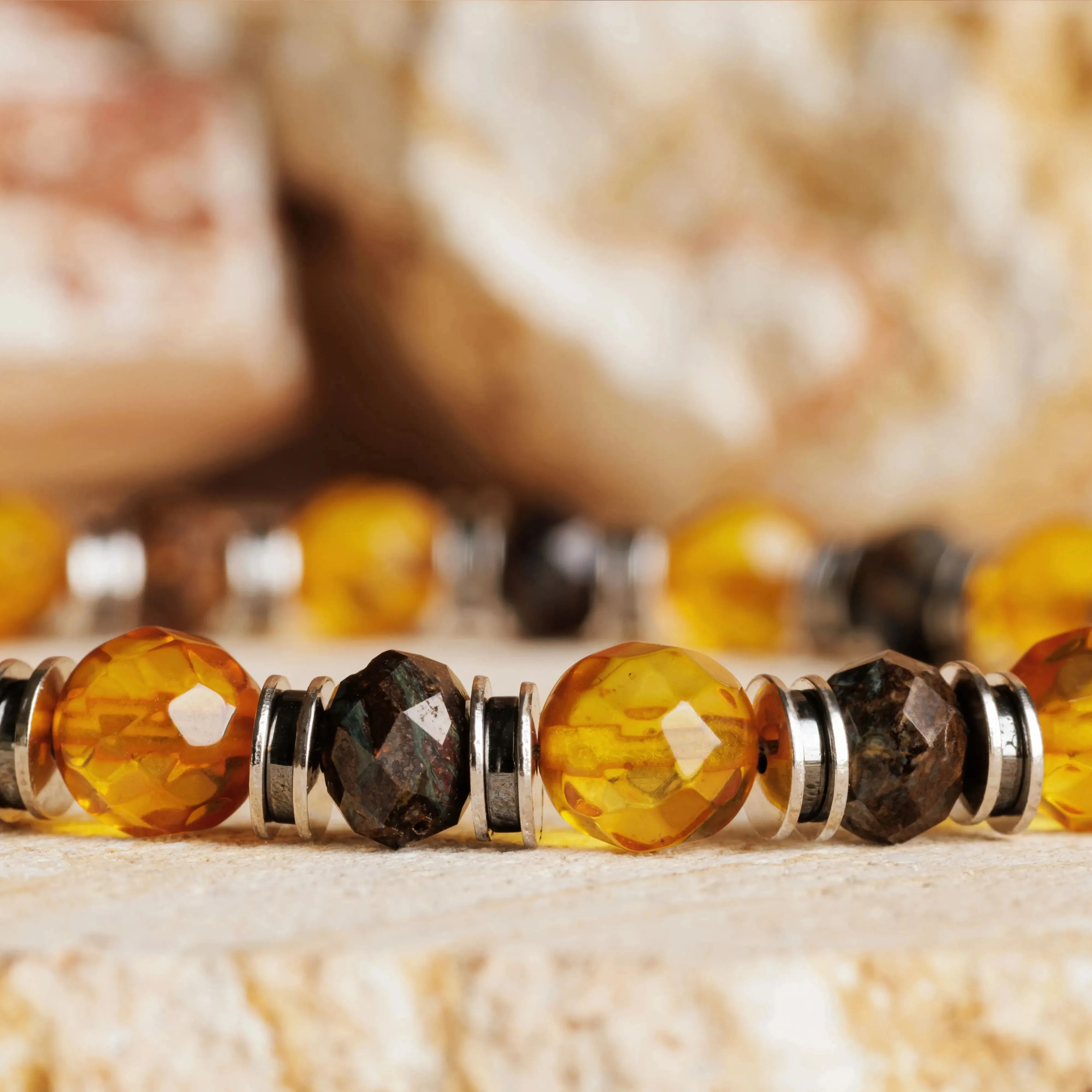 Amber-Pietersite Bracelet IX (5.5-6mm)