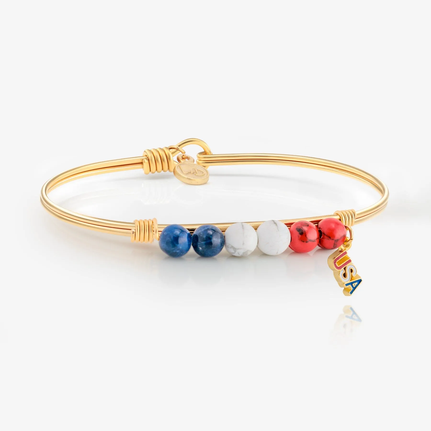 Americana Bangle Bracelet W/ USA Charm