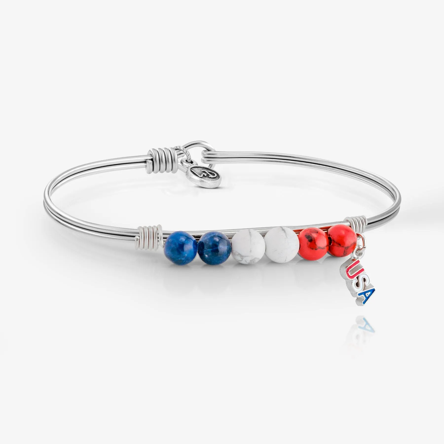 Americana Bangle Bracelet W/ USA Charm