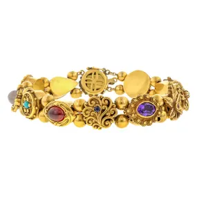 Antique Gemstone Slide Bracelet