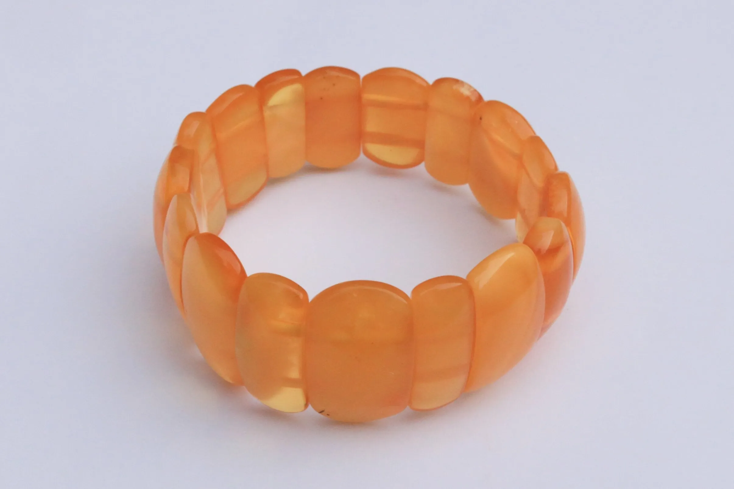 Baltic Amber Bracelet Cloudy Yellow Butterscotch Natural Untreated 8" 25.6 gram