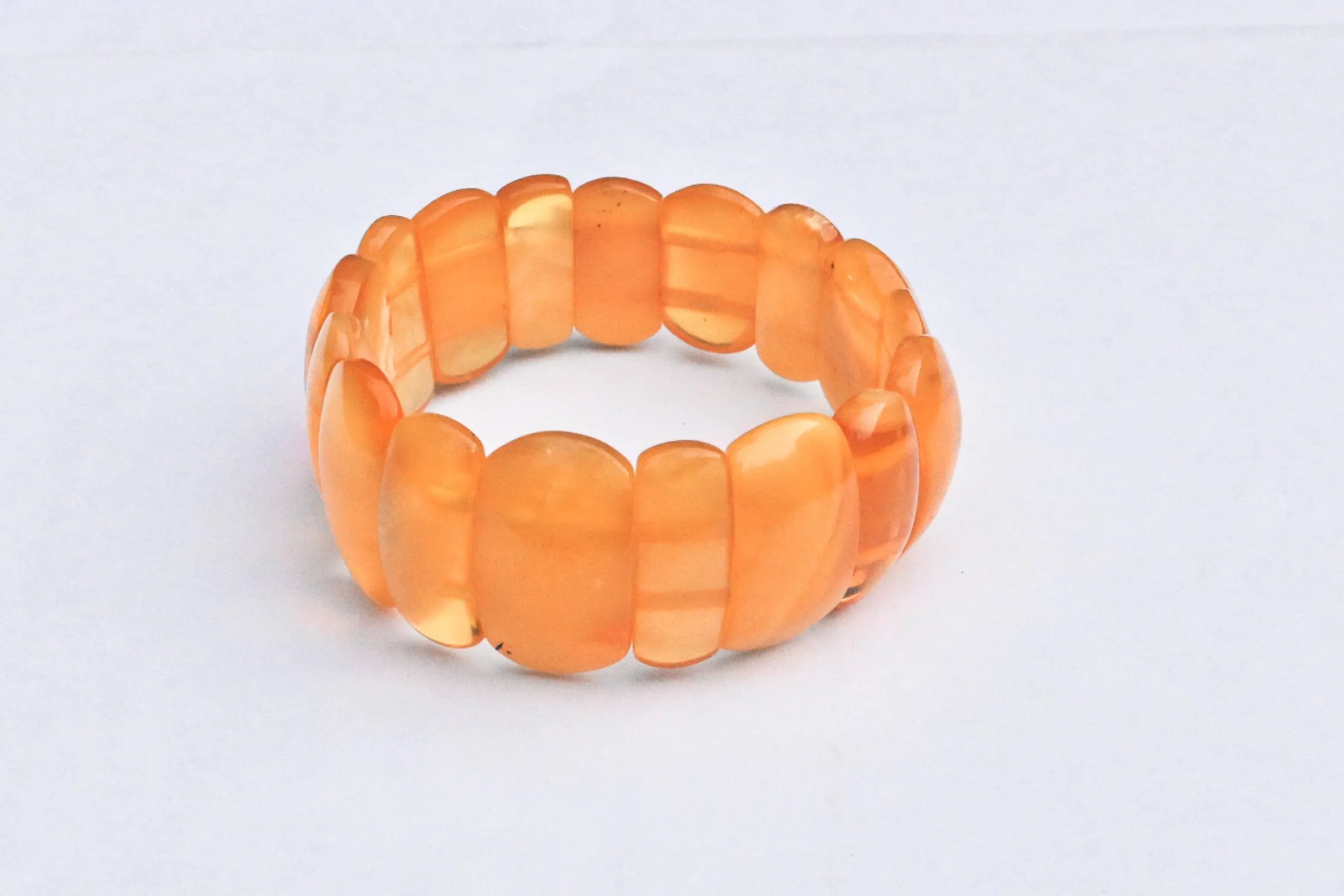 Baltic Amber Bracelet Cloudy Yellow Butterscotch Natural Untreated 8" 25.6 gram