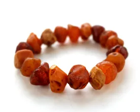 Baltic Amber Bracelet Nodule Drops Raw Untreated Natural Unisex Jewelry 26 gram