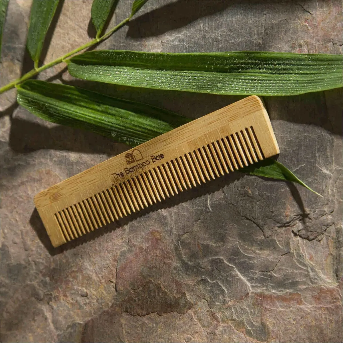 Bamboo Comb | Non Static & Sleek Travel Comb | Pocket Size & Travel Friendly Bamboo Comb