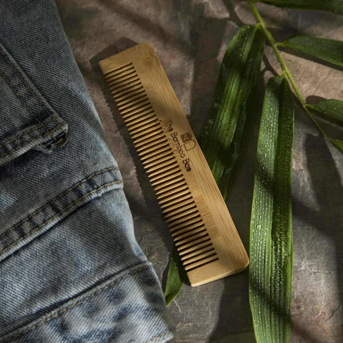 Bamboo Comb | Non Static & Sleek Travel Comb | Pocket Size & Travel Friendly Bamboo Comb