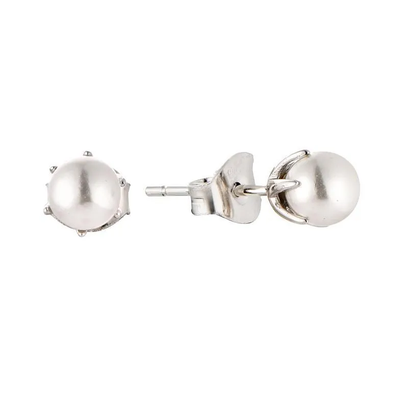 Bella Luna Birthstone Earrings Jun/Pearl 5mm