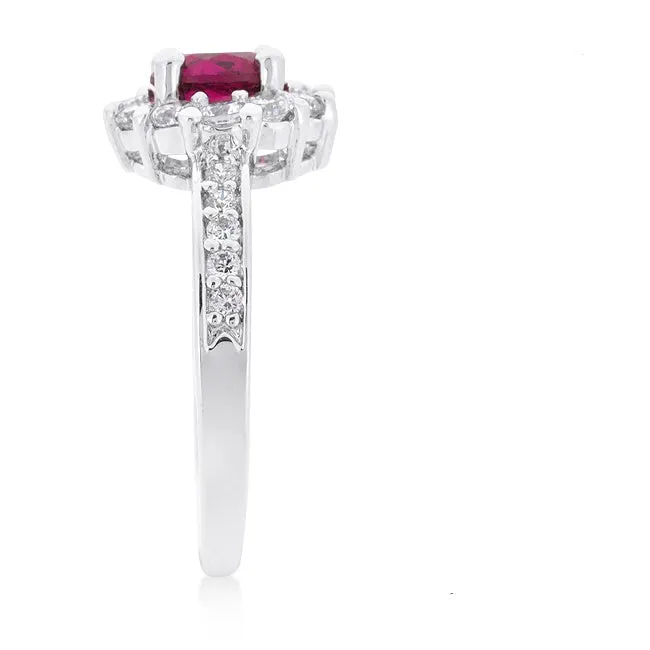 Belle Pink Round Halo Cocktail Ring | 2.2ct