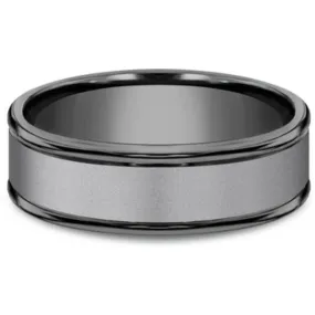 Benchmark Tantalum Grey Powder Coated Wedding Band