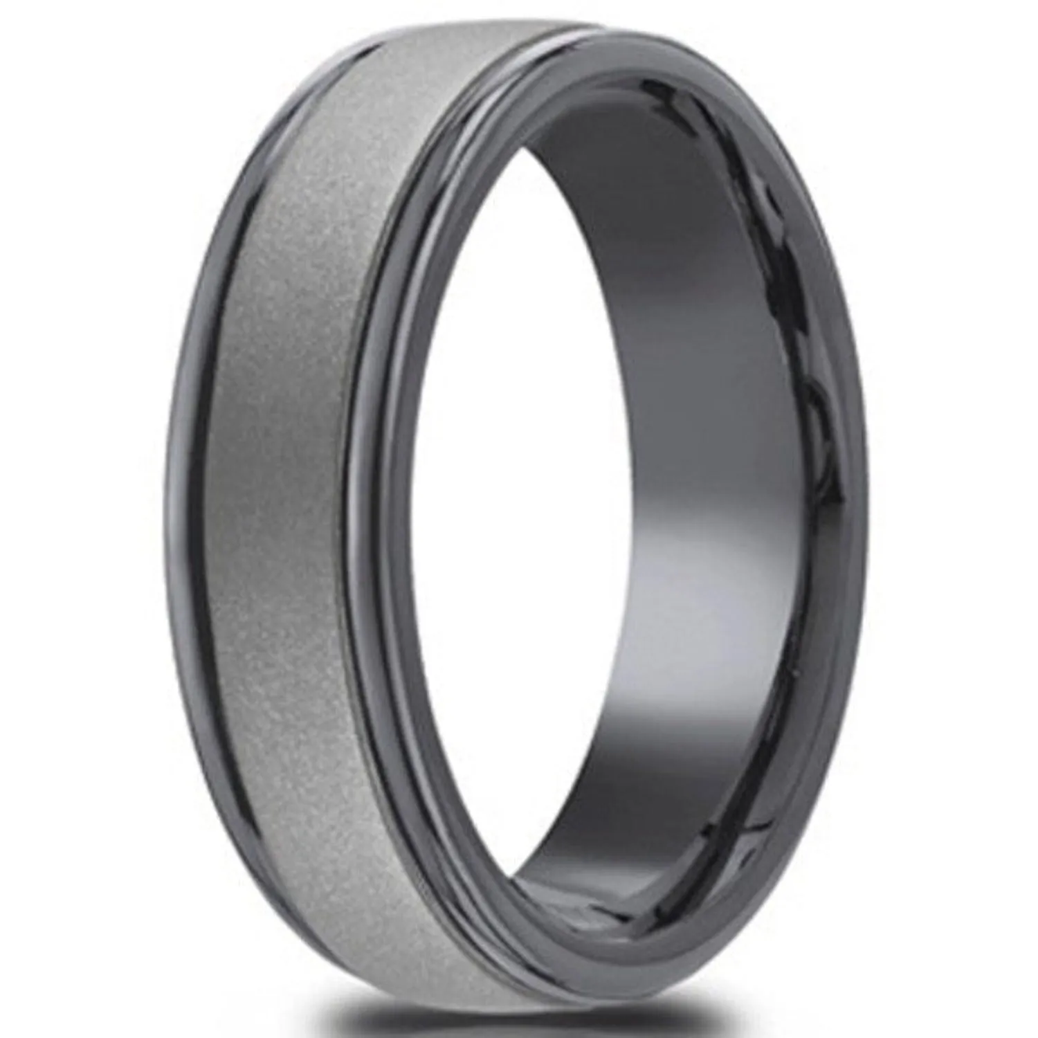 Benchmark Tantalum Grey Powder Coated Wedding Band