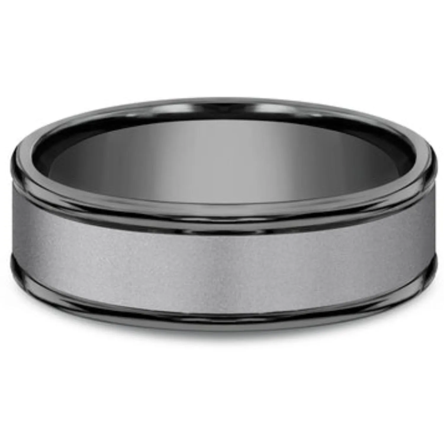 Benchmark Tantalum Grey Powder Coated Wedding Band