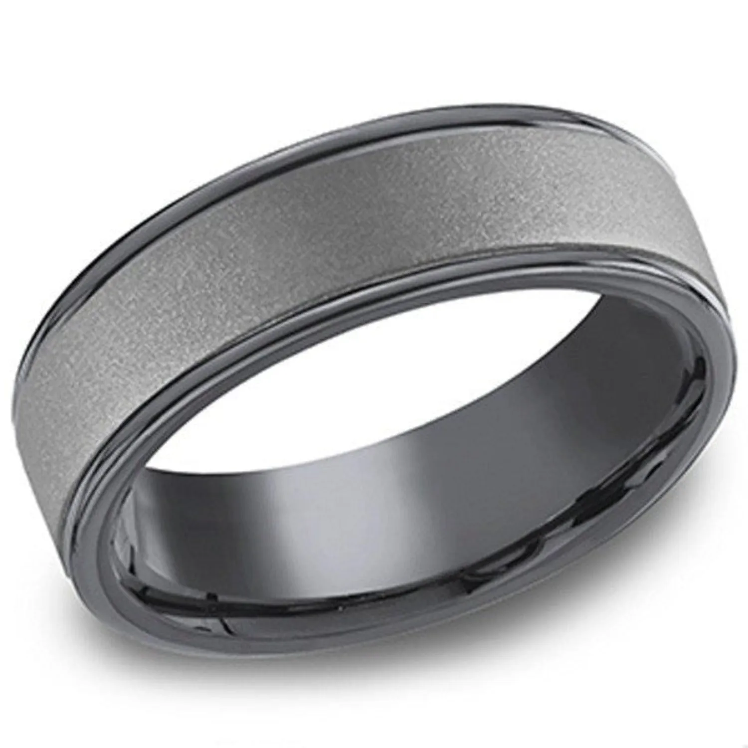 Benchmark Tantalum Grey Powder Coated Wedding Band