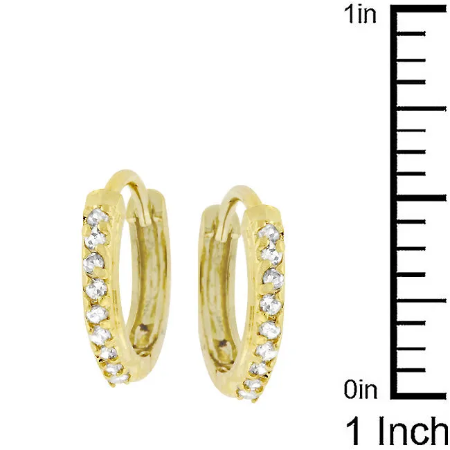 Betty Tiney CZ Huggie Earrings