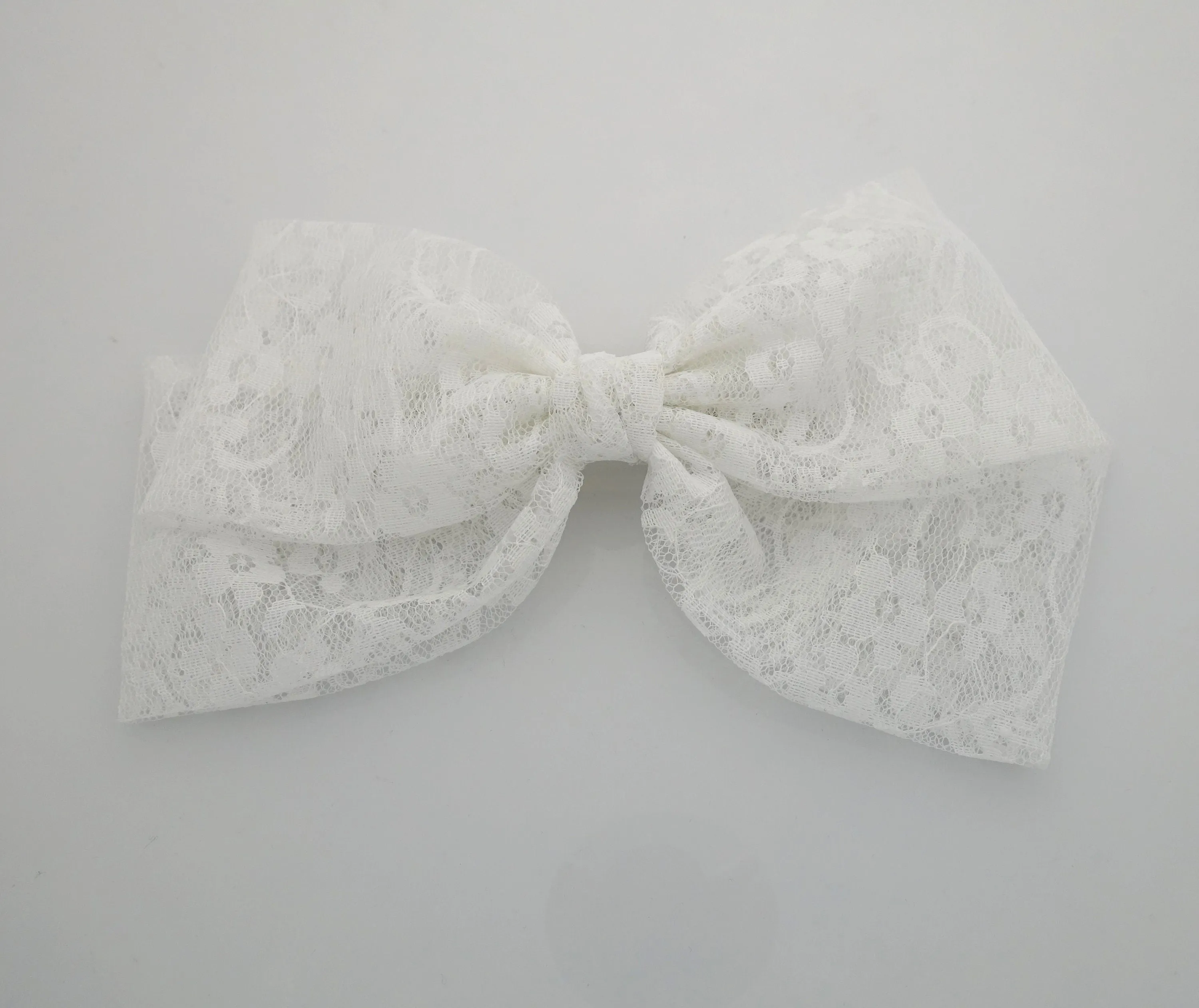 big floral lace layered bow Texas hair bow french barrette