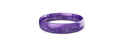 Birthstone Classic Thin Silicone Ring - Amethyst