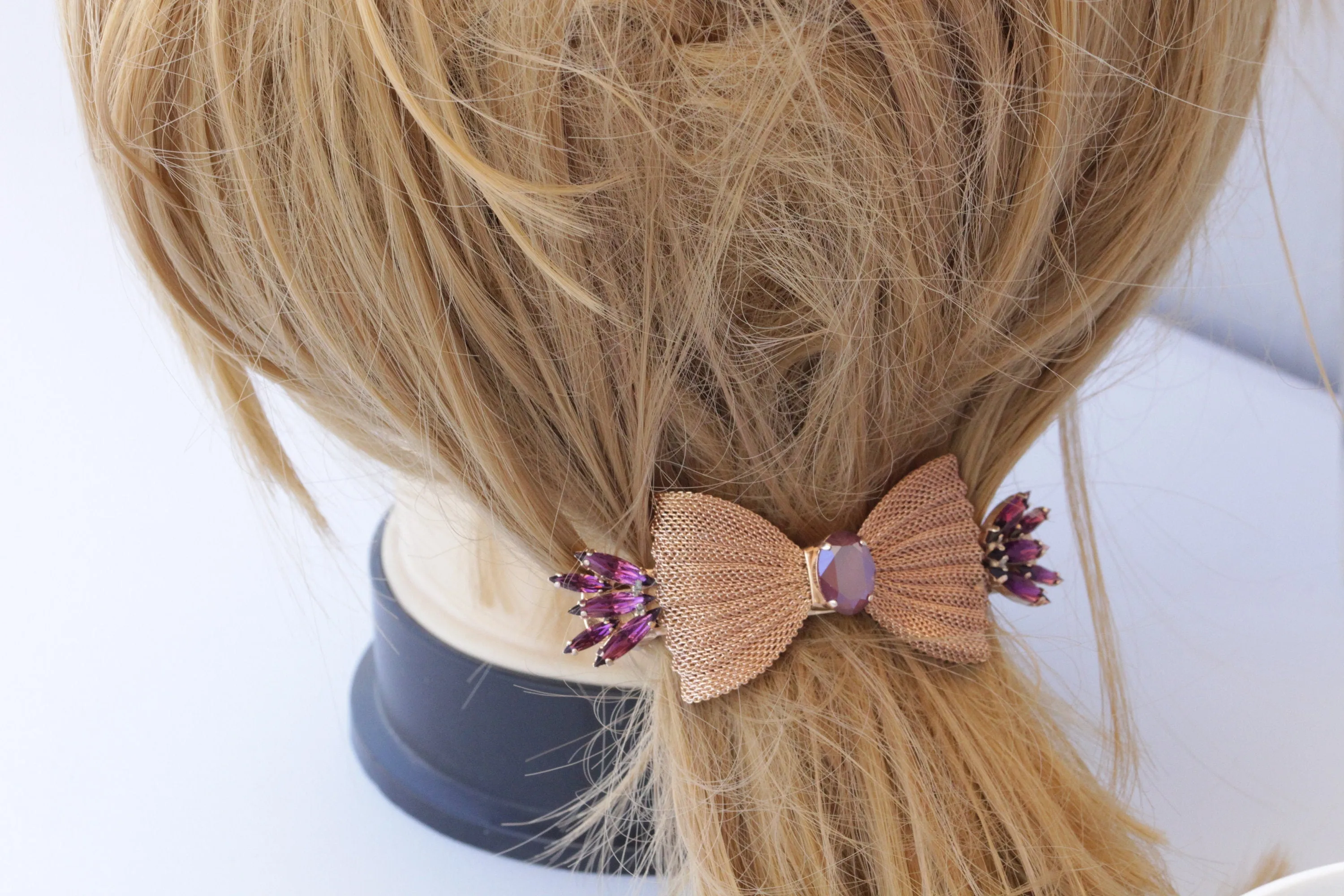 BLACK BOW BARRETTE