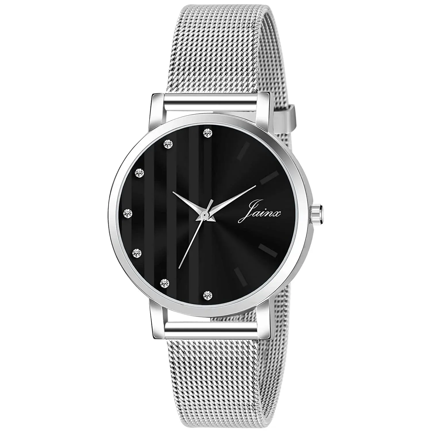 Black Dial Steel Mesh Chain Analog Watch - For Women JW689