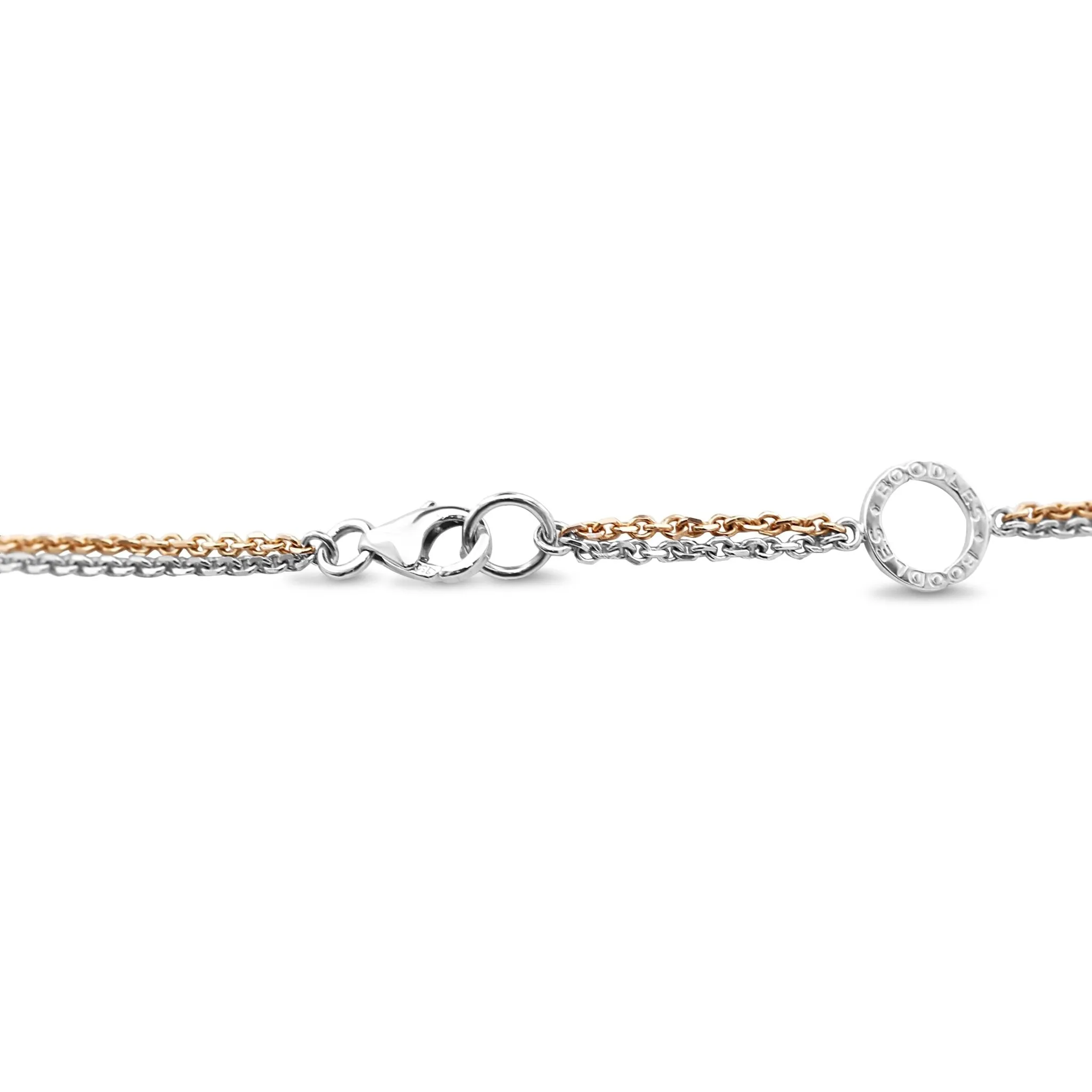 Boodles The Knot Diamond Pendant Necklace - 18ct White & Rose Gold