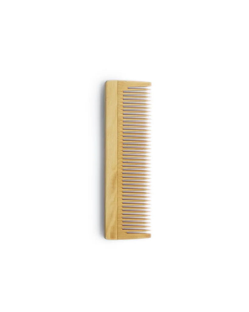 Boxwood Comb with Case - Asanoha II (Fine Leaves) (OUT OF STOCK)