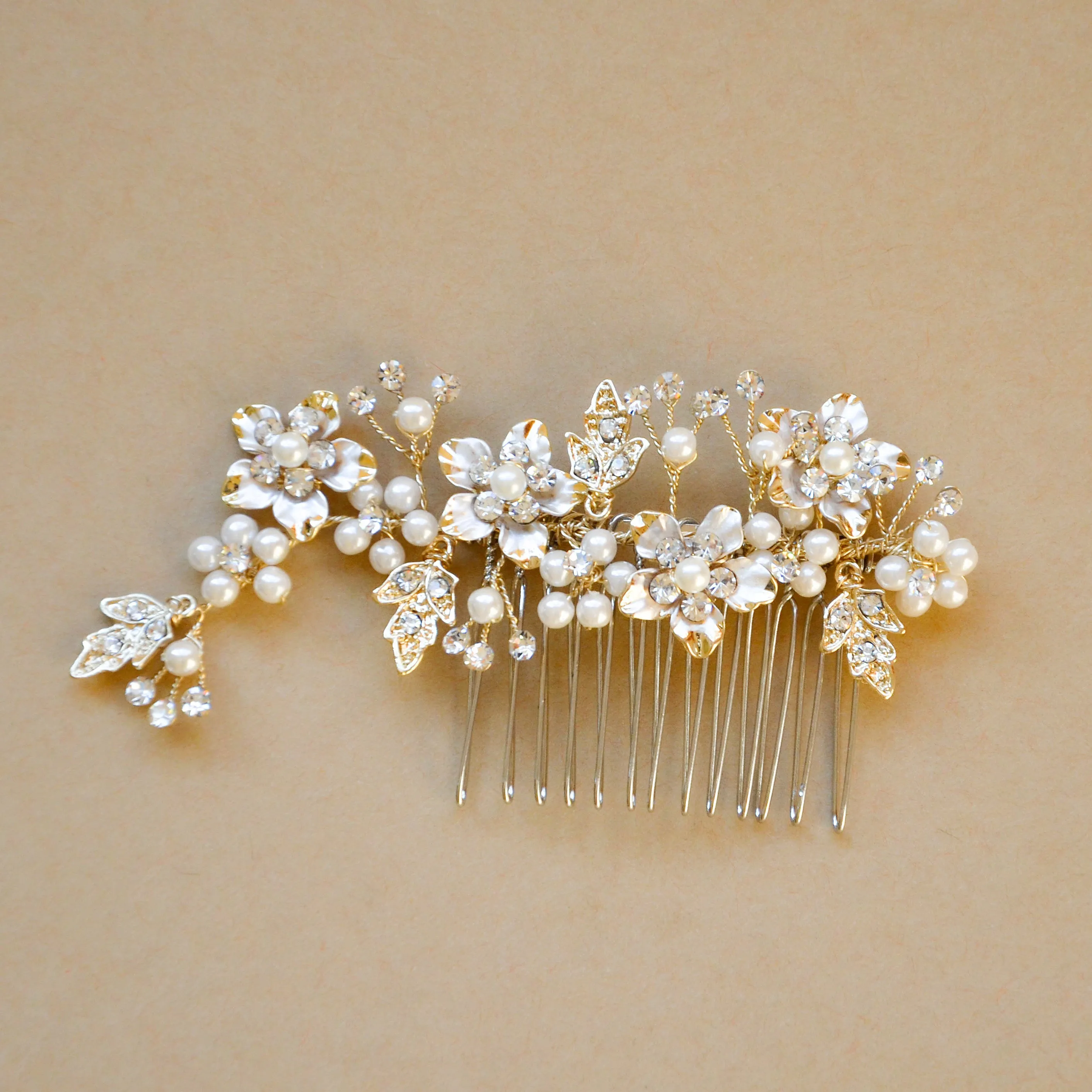 Bridal Gold Hair Comb /  Bridal Hair Piece