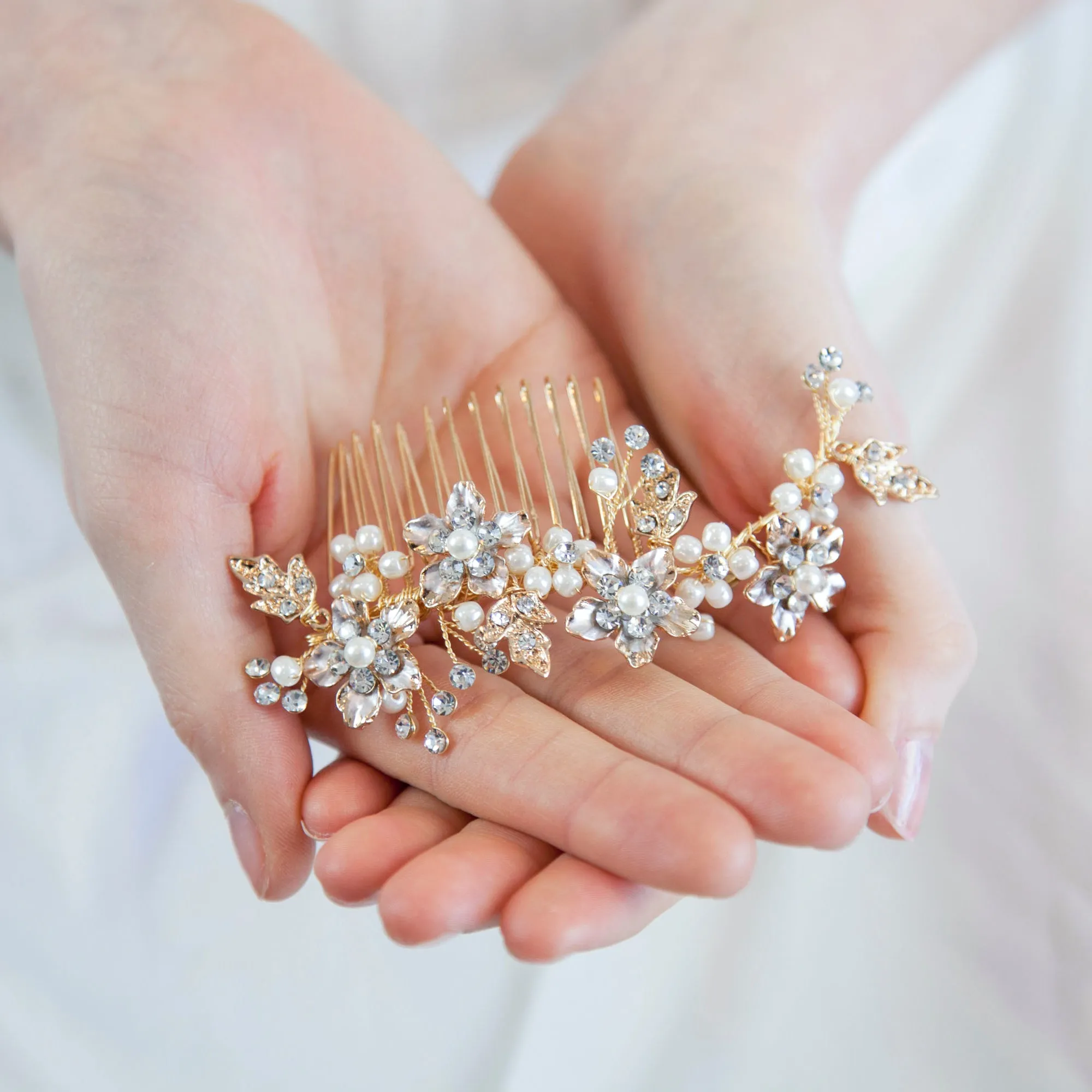 Bridal Gold Hair Comb /  Bridal Hair Piece