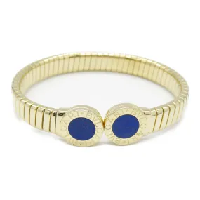 Bvlgari Tubogas Bangle K18 Yellow Gold Lapis Lazuli