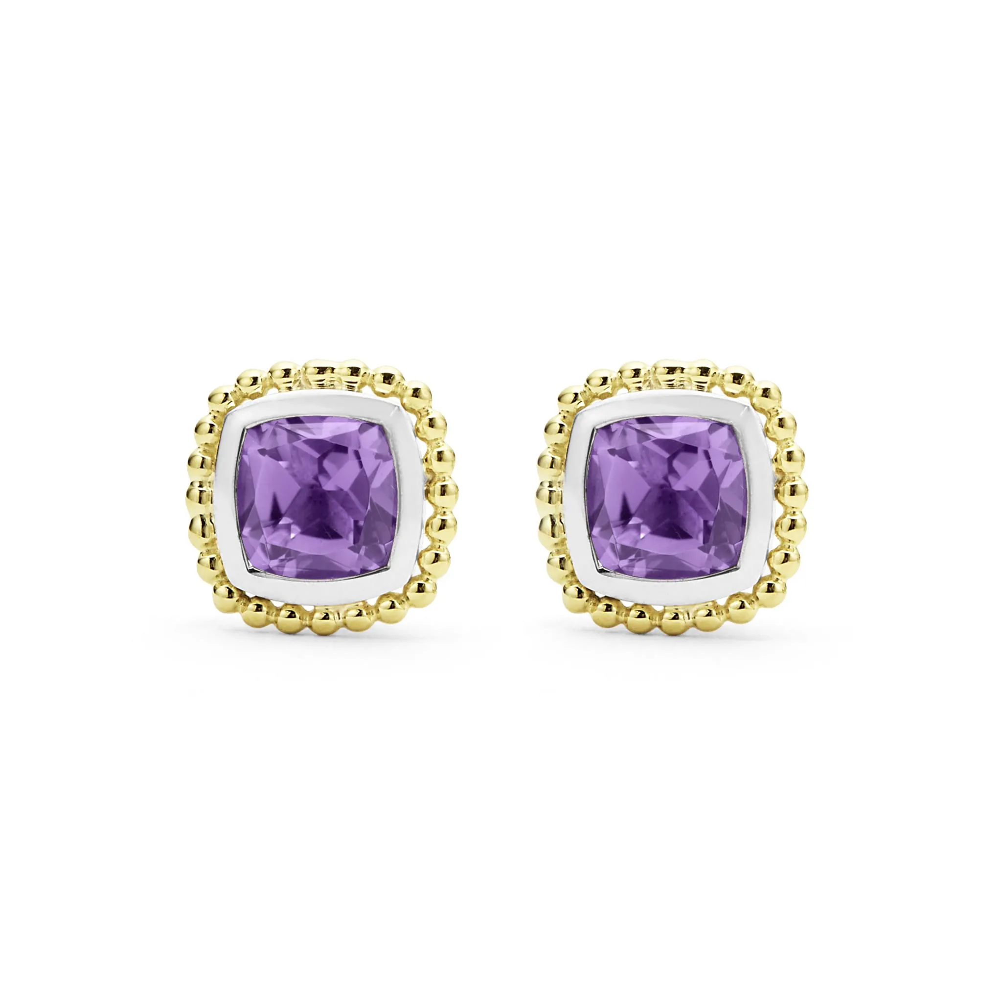 Caviar Color Amethyst Caviar Stud Earrings