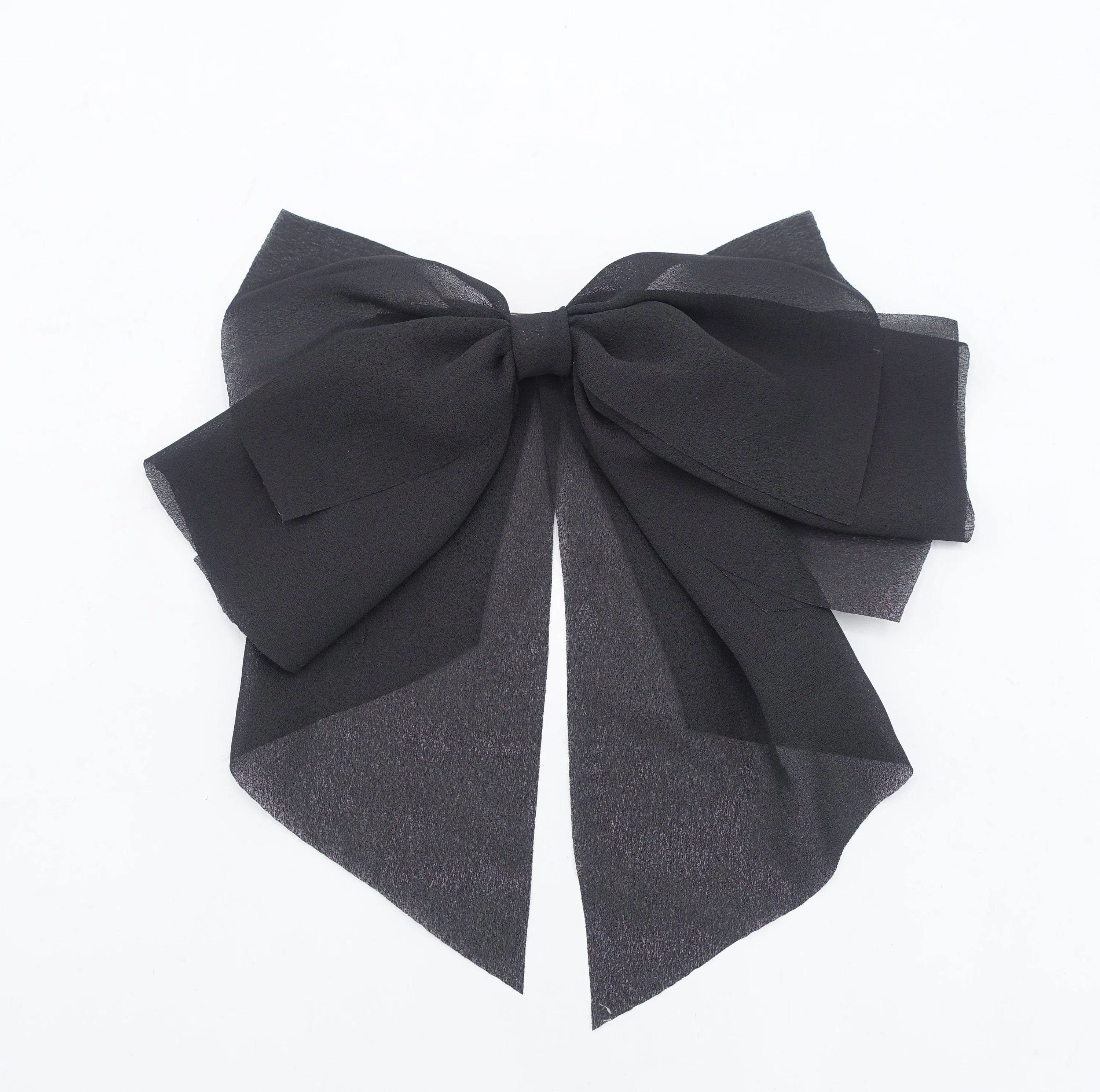 chiffon droopy hair bow sheer hair accessory for women