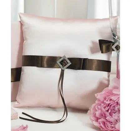 Chocolate & Strawberry Cream Square Ring Pillow