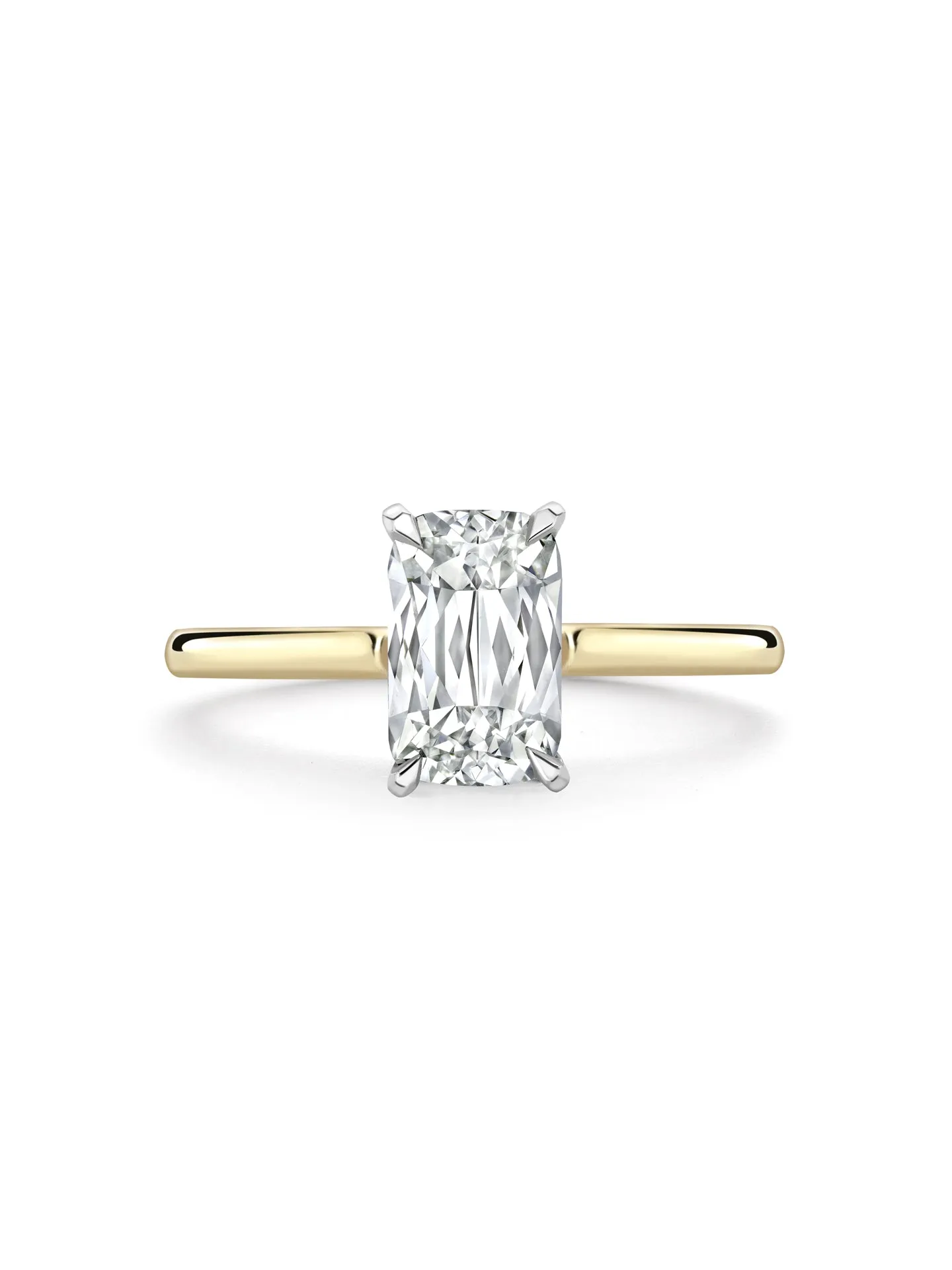 Classic Ashoka Yellow Gold Diamond Engagement Ring