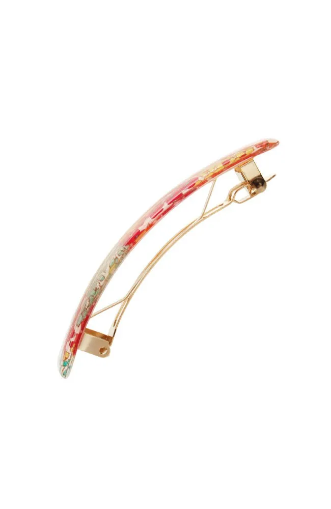 Classic Rectangle Barrette - Floral Rhapsody