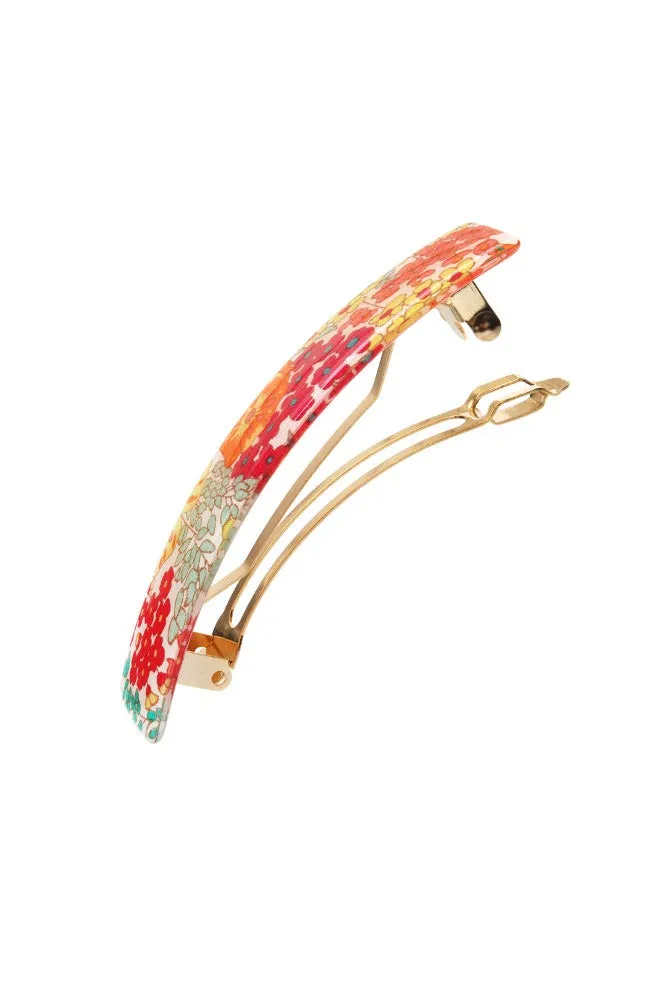 Classic Rectangle Barrette - Floral Rhapsody