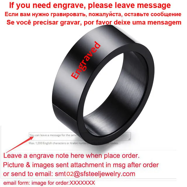 Classic Silver Color Wedding Ring Flat Top Stainless Steel Promise Ring For Women Men 6mm 8mm