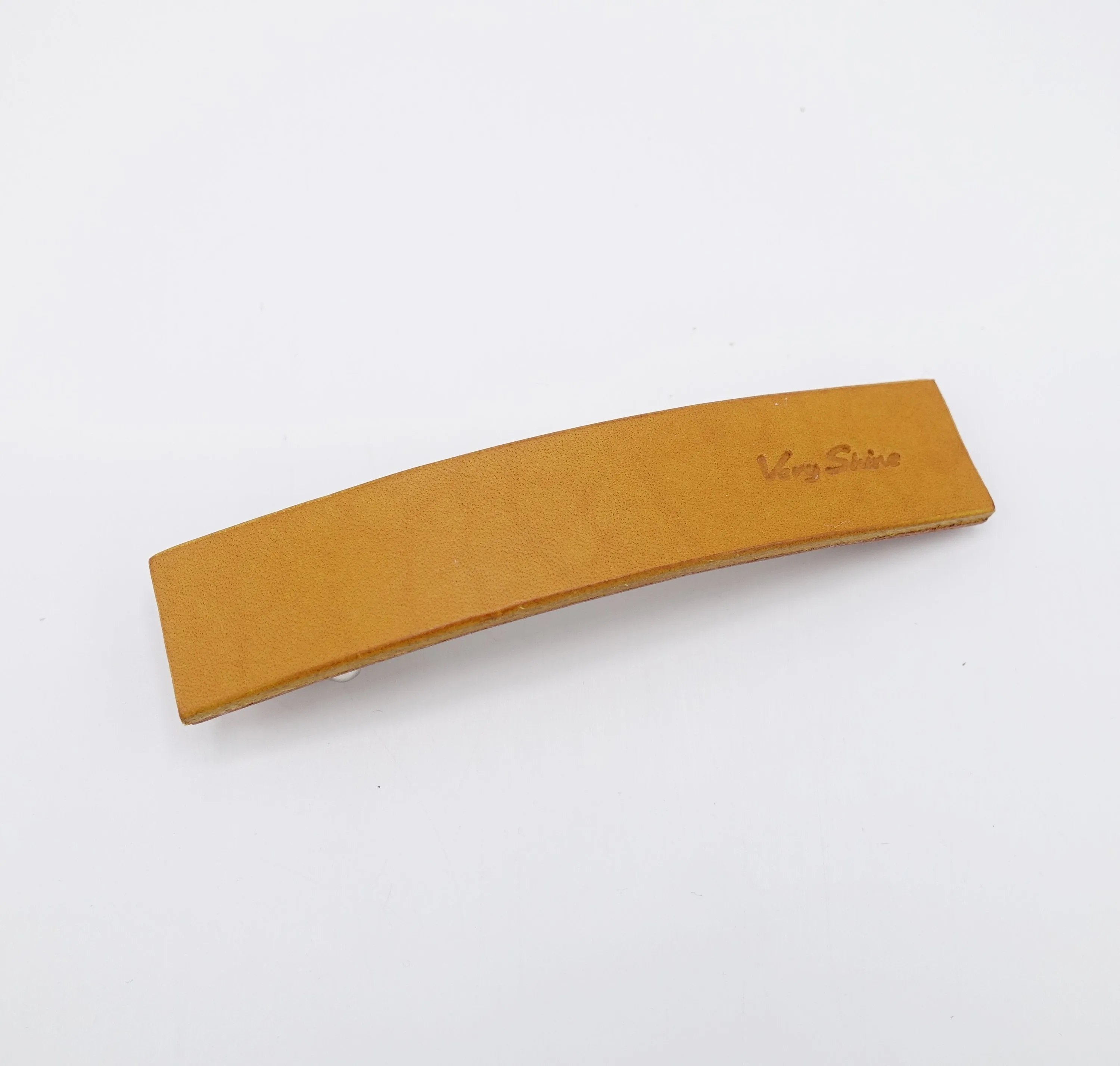 color leather barrette, authentic leather barrette, classic hair accessory for women