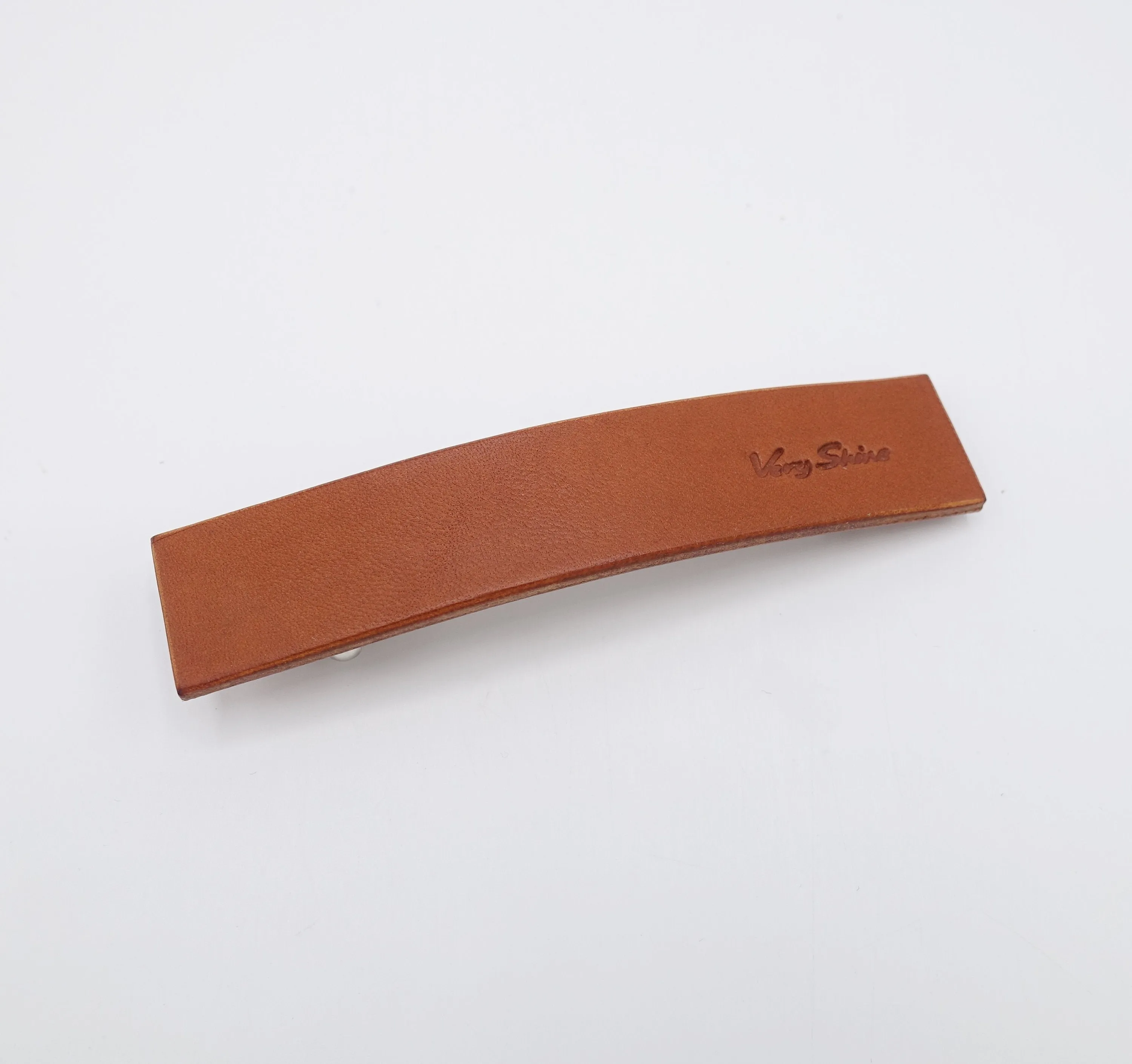 color leather barrette, authentic leather barrette, classic hair accessory for women