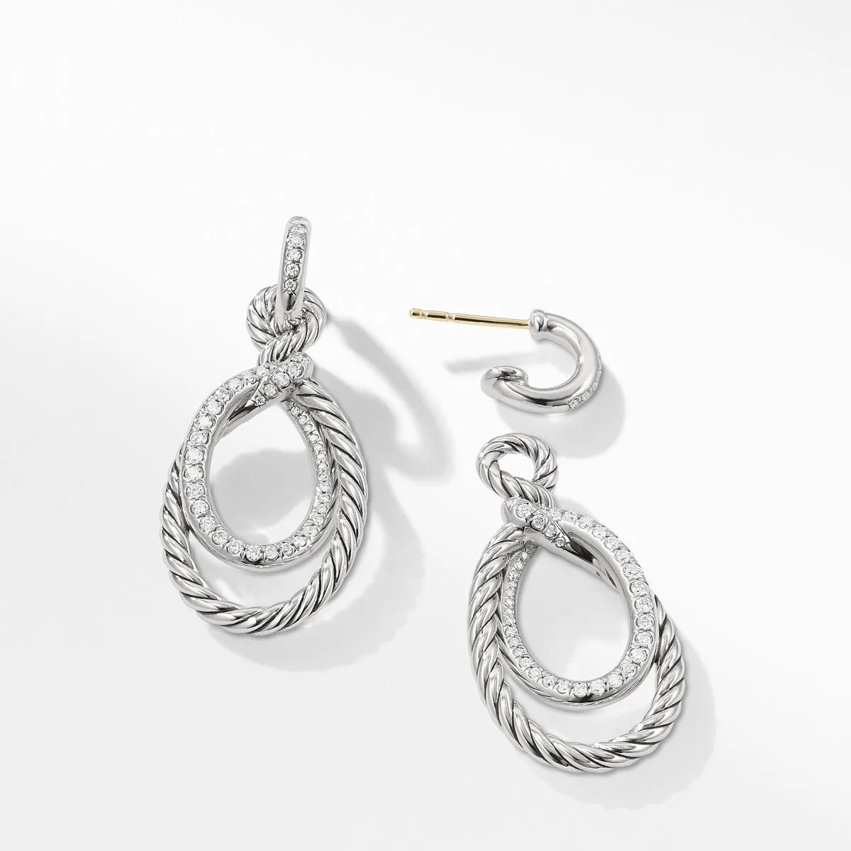 Continuance Drop Earrings with Diamonds