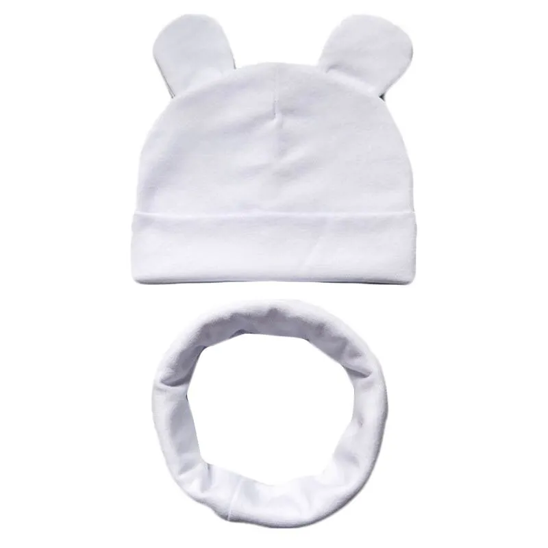 Cotton Children Hat Scarf Set Children's Lovely Cap Beanies High Quality Boys Girls Hat Scarf Set Kid Hats Photo Props