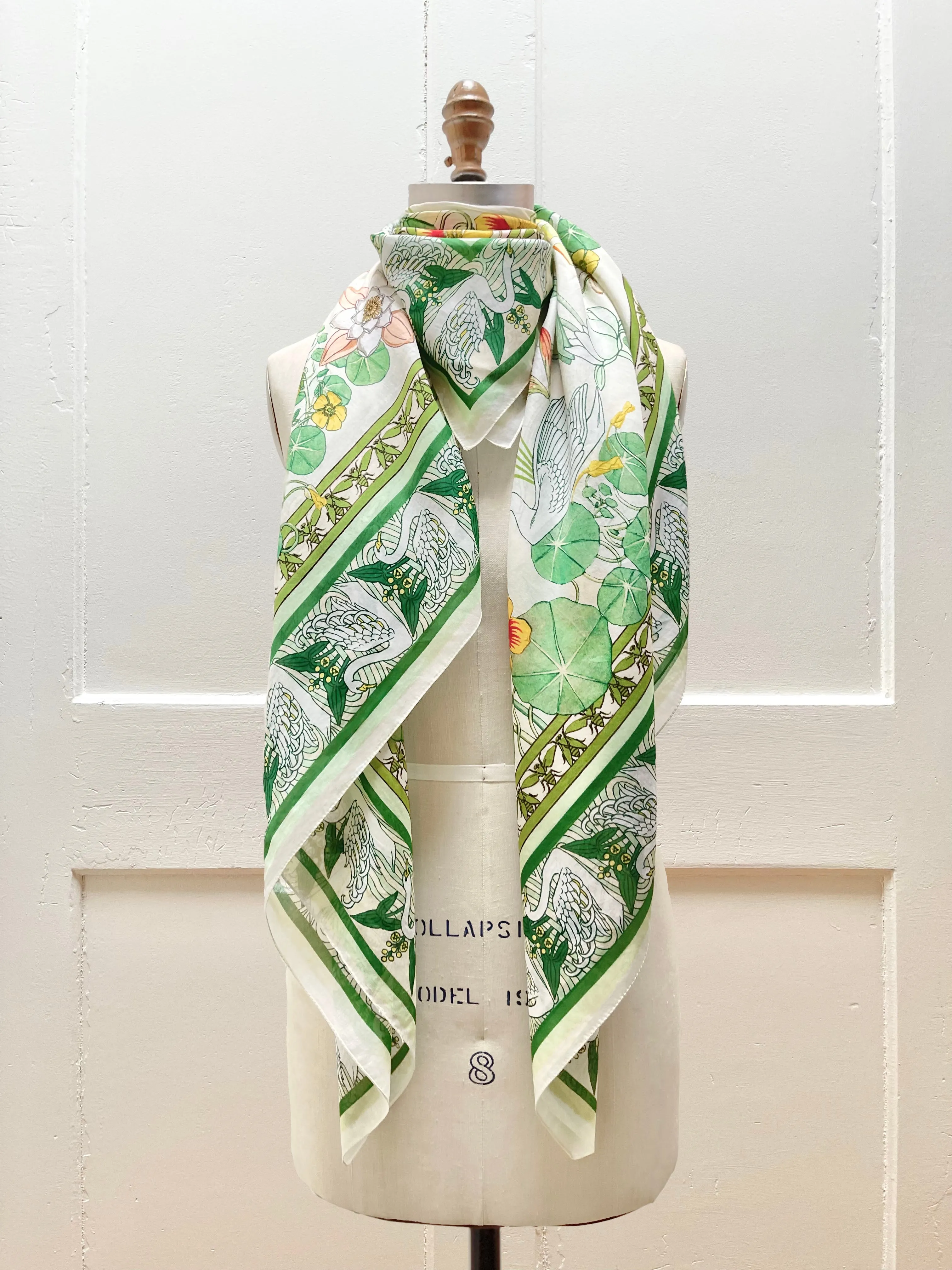 Cotton-Silk Lily Life Scarf