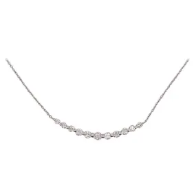 Curved Diamond Bar Necklace