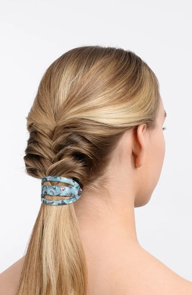 Cutout Oval Ponytail Barrette - Classic