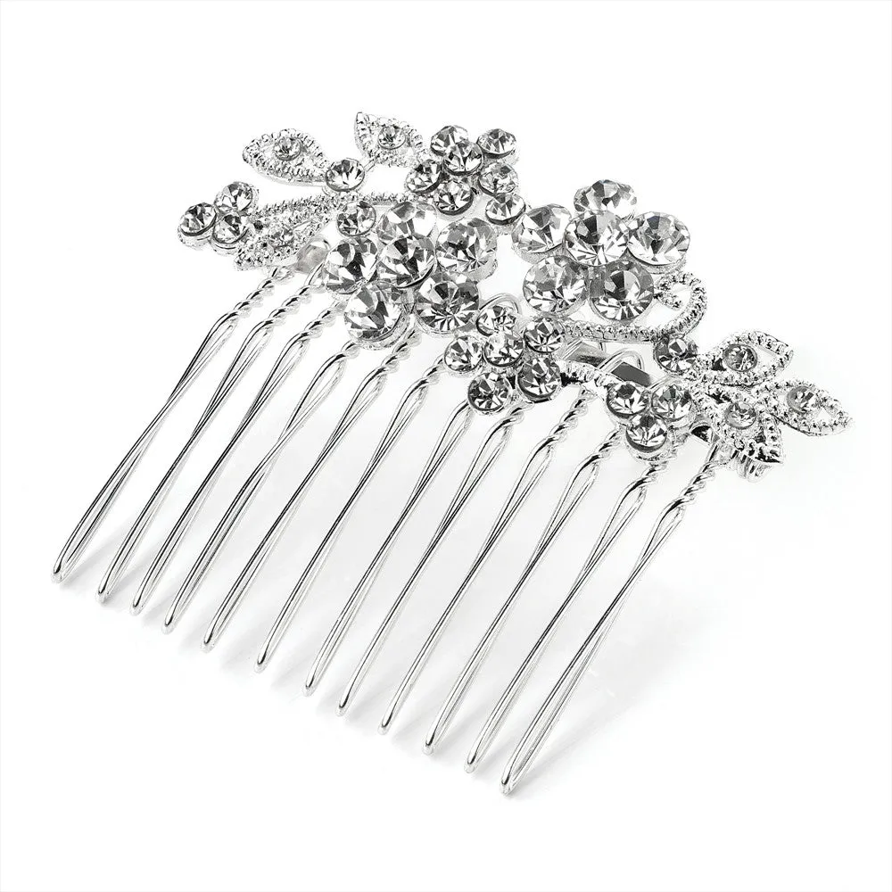 Daisy Elegance Crystal Flower Hair Comb