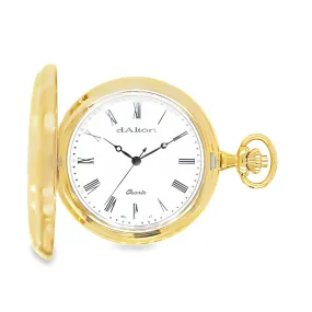 Dalton Gents Gold Tone Crest Detail Pocket Watch