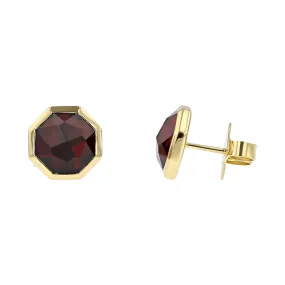 David Yurman Guilin Octagon Earrings with Garnet