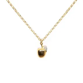 Diamond & Golden Apple Necklace