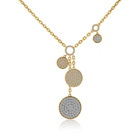 Diamond Pave Multi Disk Necklace