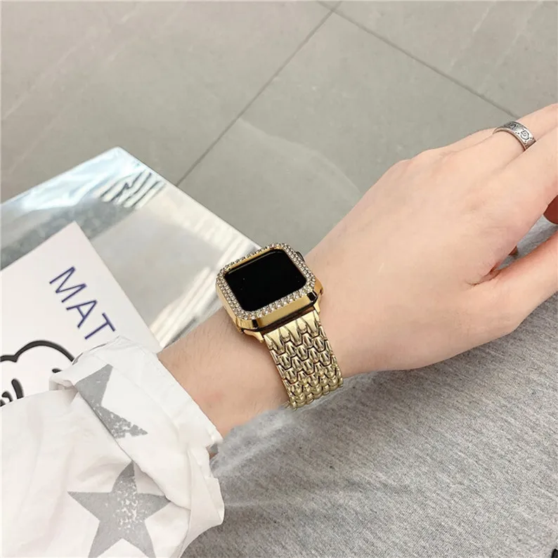 Dragon Pattern Apple Watch Band, iwatch Luxury Band 38mm 40mm 42mm 44mm, Women Gold Watch Strap, Apple Watch Series 1 2 3 4 5 6 SE