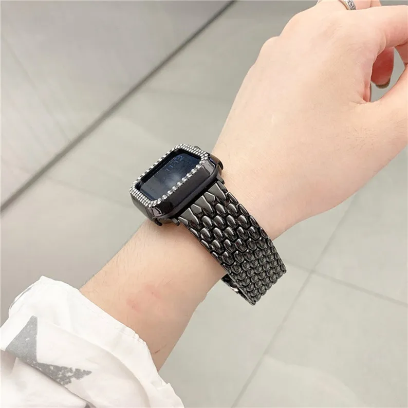 Dragon Pattern Apple Watch Band, iwatch Luxury Band 38mm 40mm 42mm 44mm, Women Gold Watch Strap, Apple Watch Series 1 2 3 4 5 6 SE